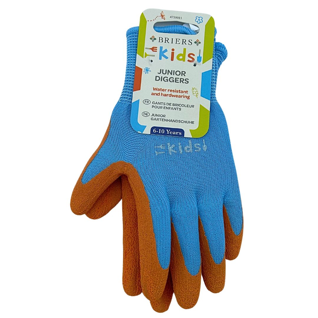 Briers Children’s Junior Digger Gloves – Blue & Orange or Green & Orange