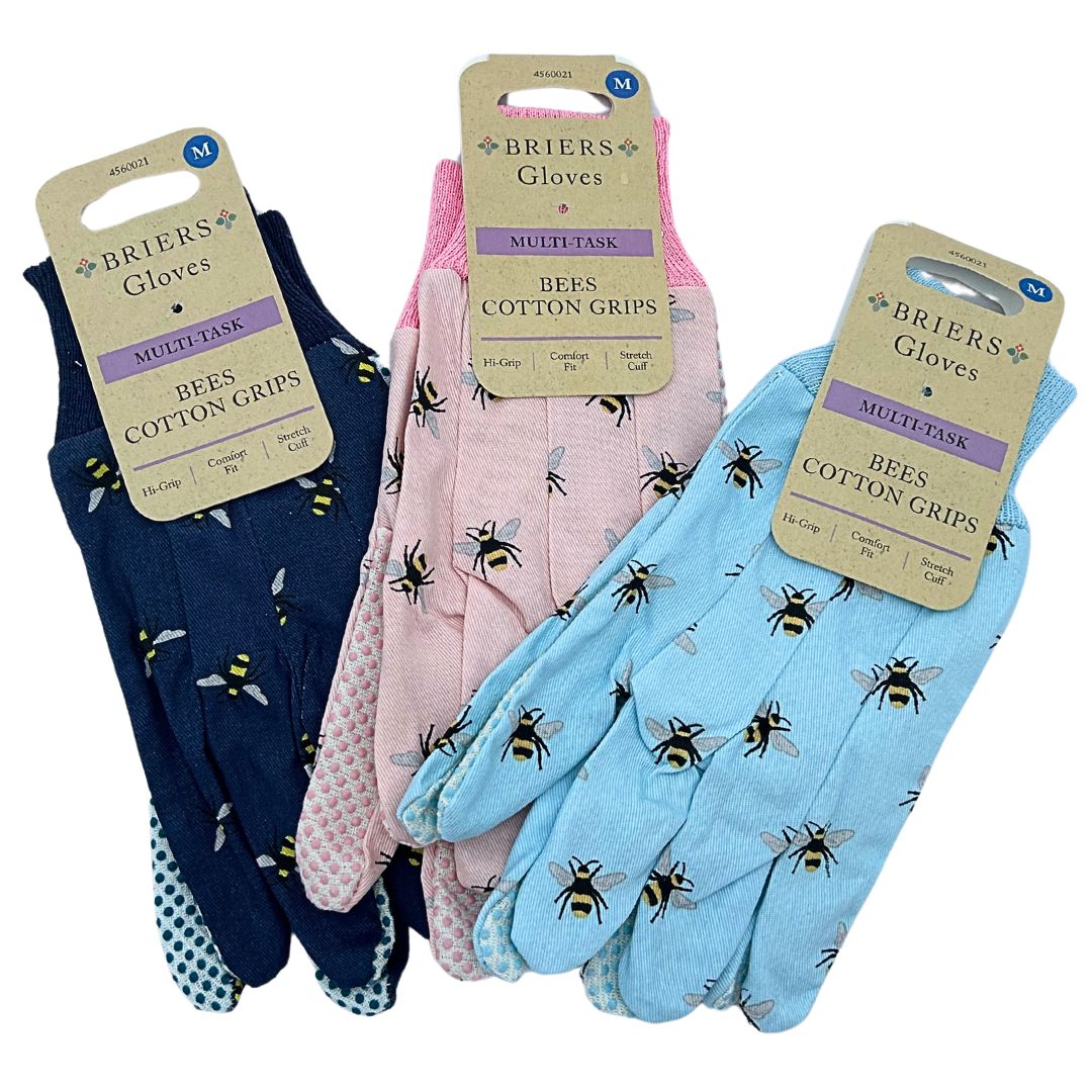 gardening gloves briers Briers Ladies Triple Pack Bee Print Cotton Gardening Gloves – Bramley & Sage Ltd