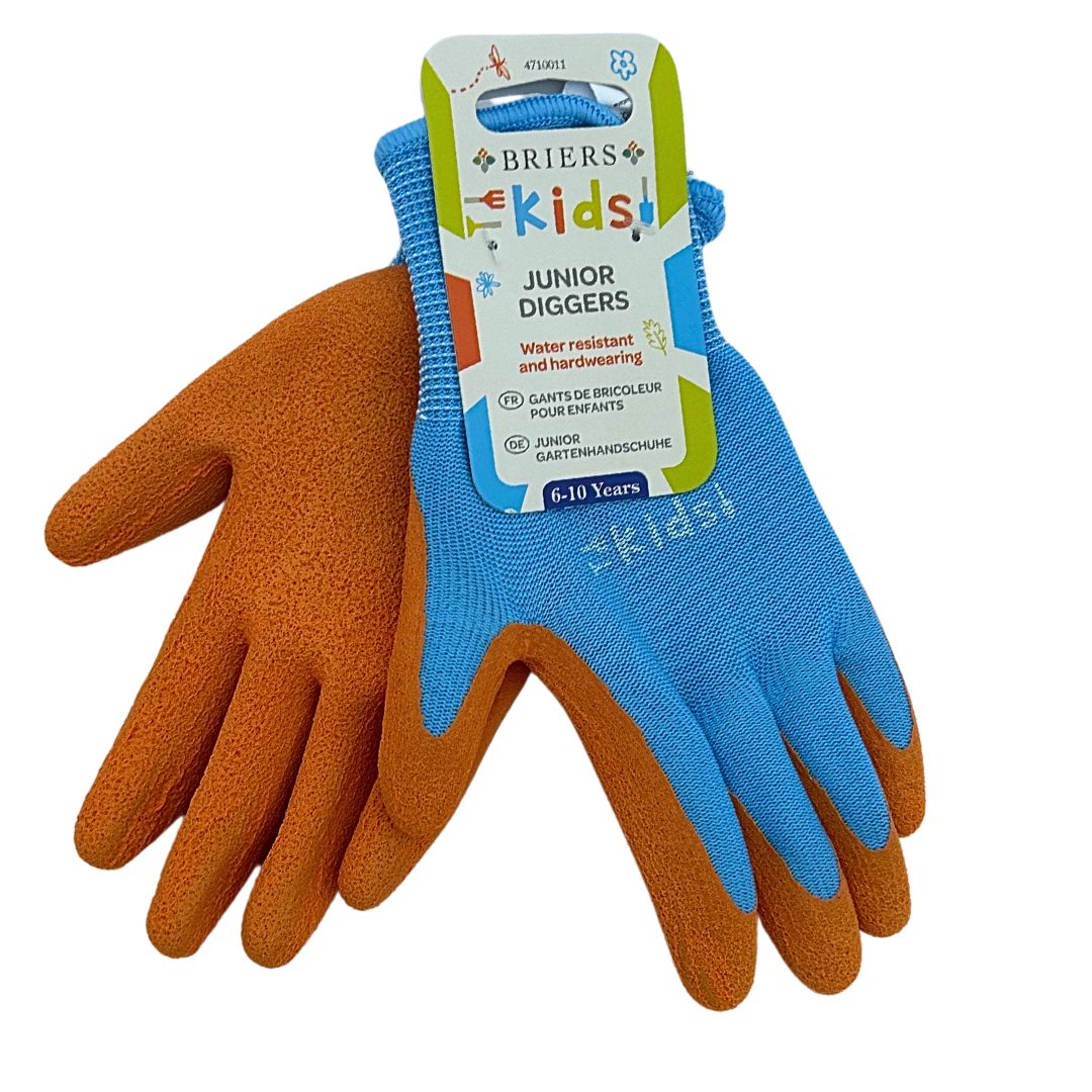 Briers Children’s Junior Digger Gloves – Blue & Orange or Green & Orange