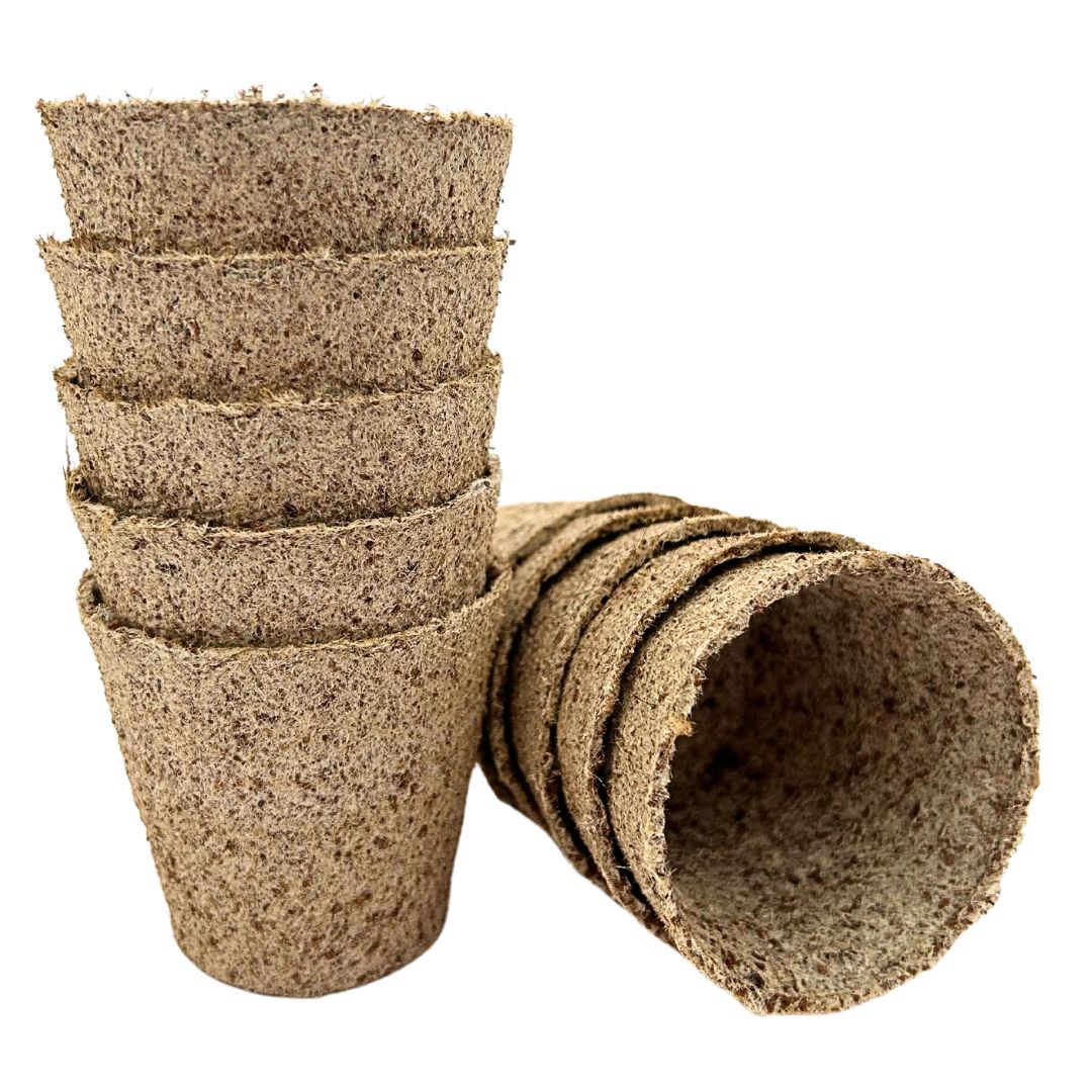 jiffy biodegradable plant pots Bramley & Sage 6cm Round Peat-Free Fibre Jiffy Plant Pots (Pack of 50) – Bramley & Sage Ltd