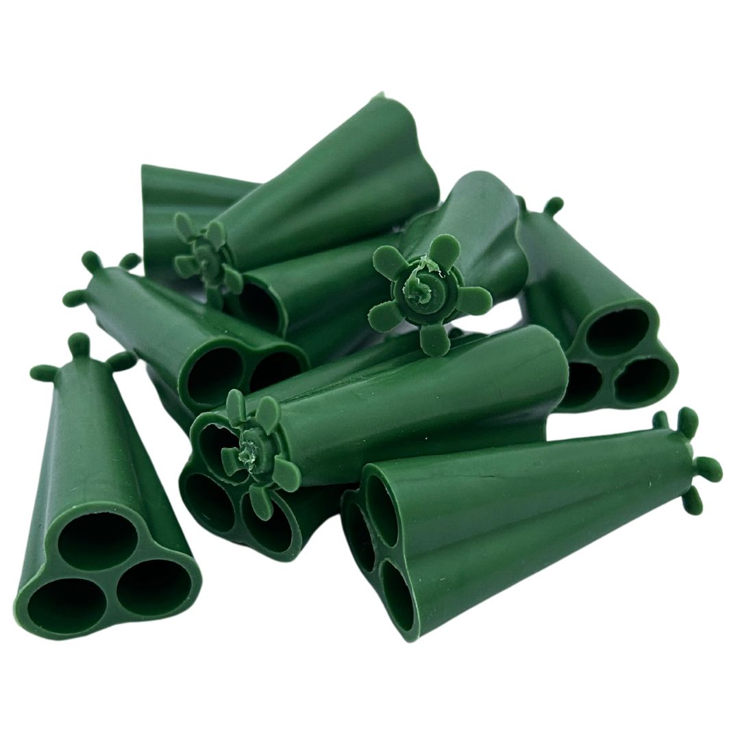 Bramley & Sage Pyramid Garden Cane Caps (Pack of 10)