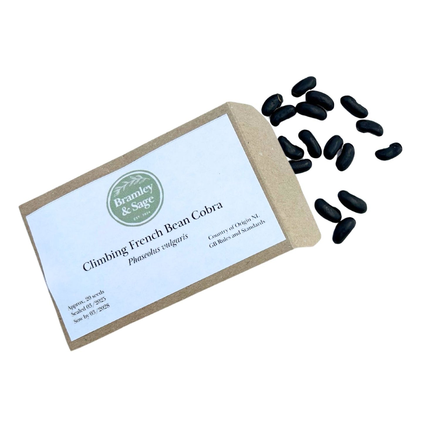 Bramley & Sage Climbing French Cobra Bean Seeds – 20 seeds pp