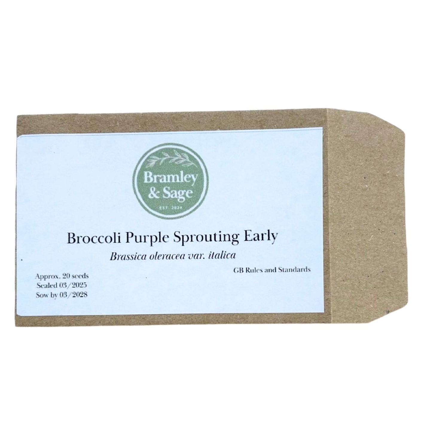 Bramley & Sage Broccoli Early Purple Sprouting Seeds – 20 seeds pp