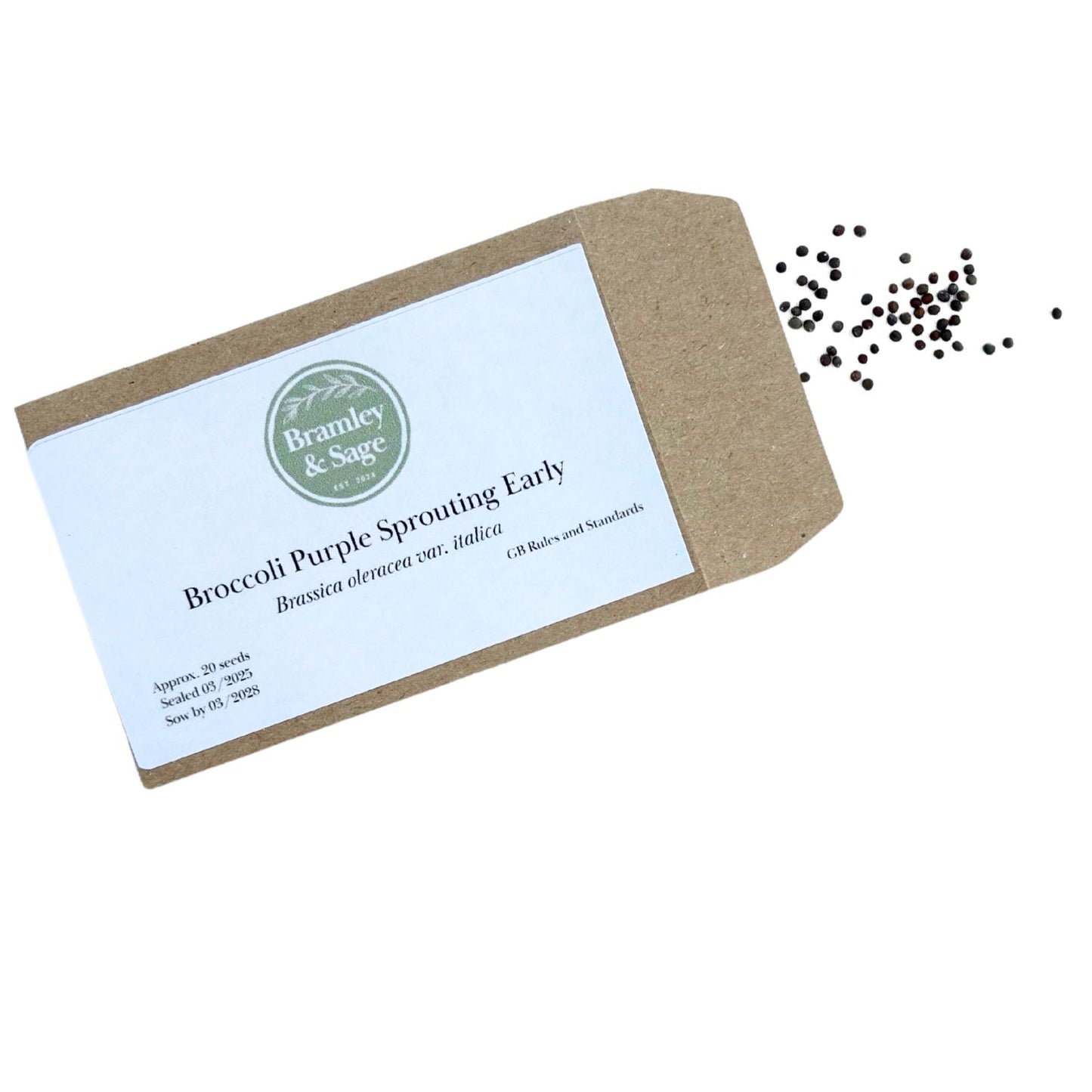 Bramley & Sage Broccoli Early Purple Sprouting Seeds – 20 seeds pp
