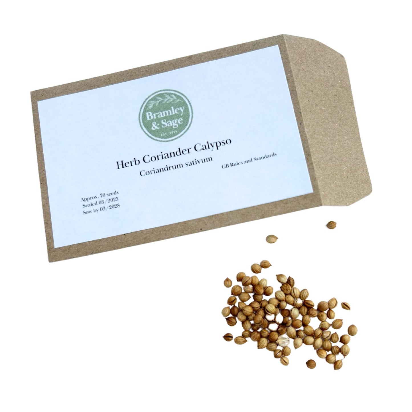 Bramley & Sage Coriander Calypso Seeds – approx. 70 seeds pp.