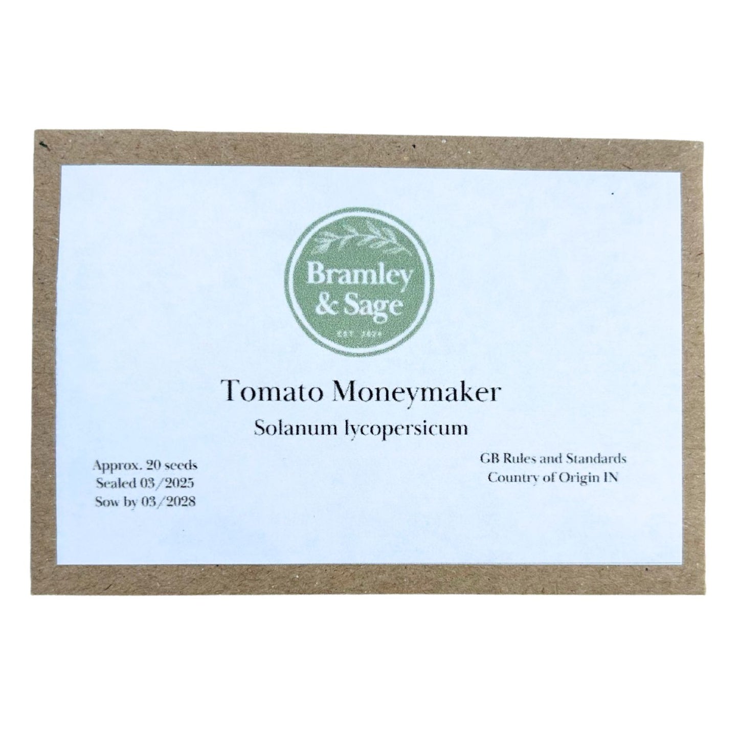 Bramley & Sage Moneymaker Tomato Seeds – 20 seeds pp.