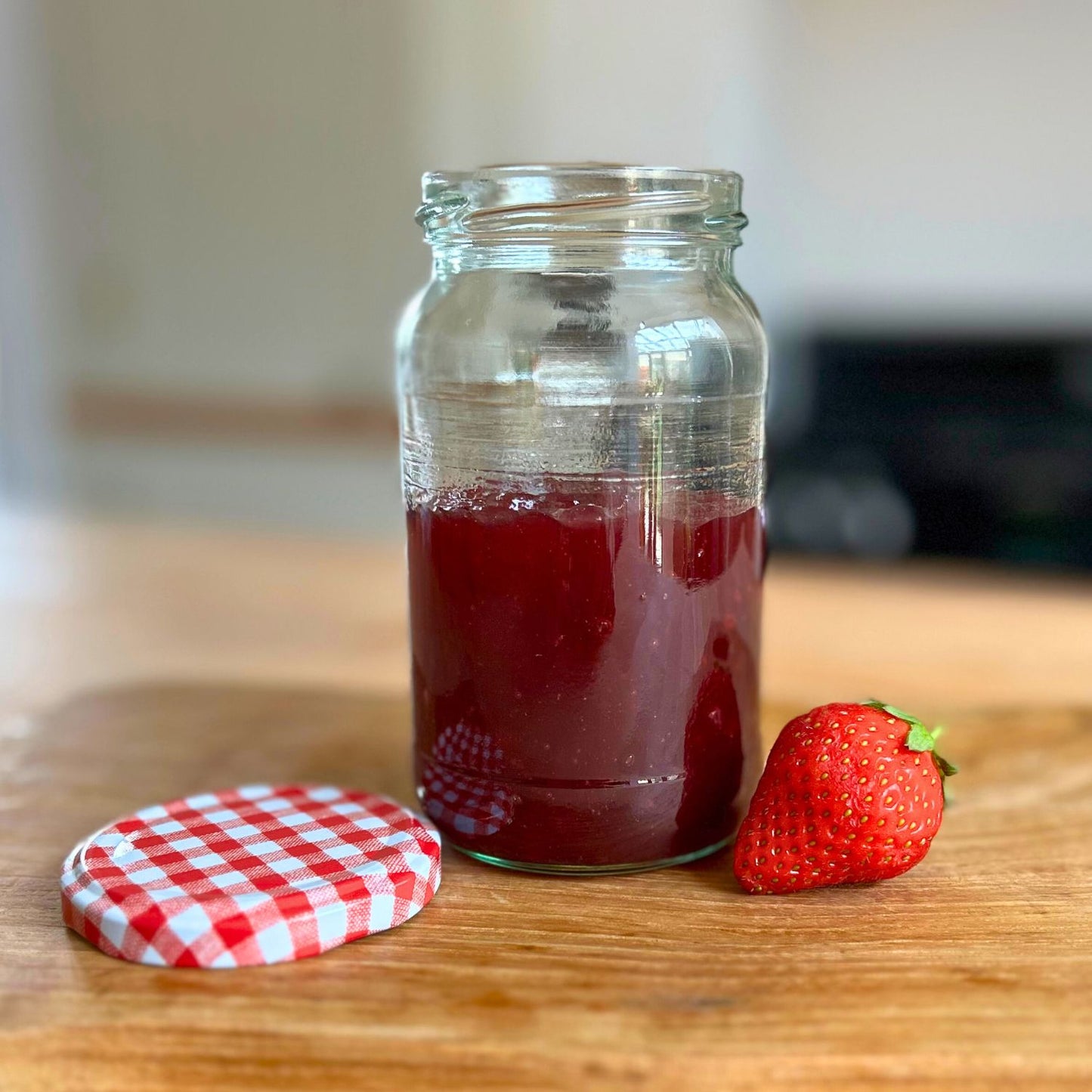 Bramley & Sage 63mm Red Gingham Jam Jar Lids