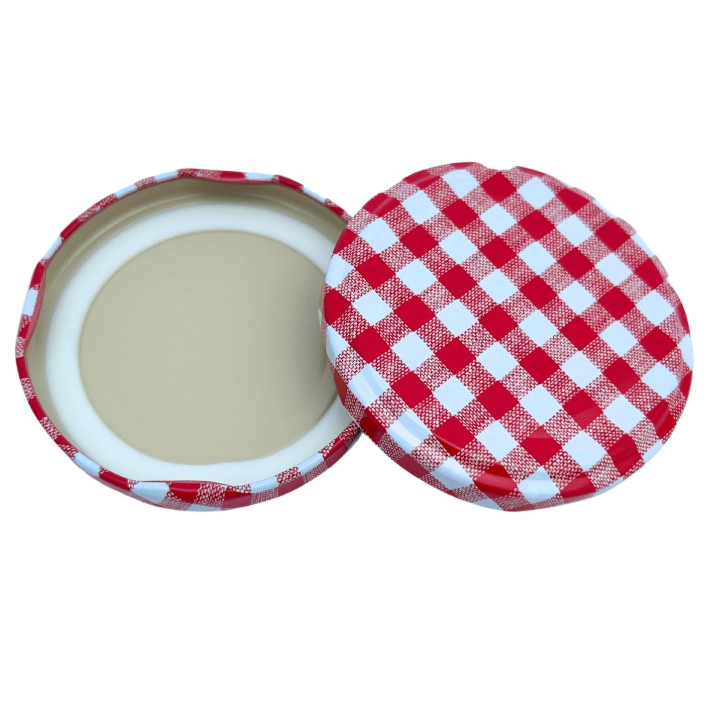 Bramley & Sage 63mm Red Gingham Jam Jar Lids