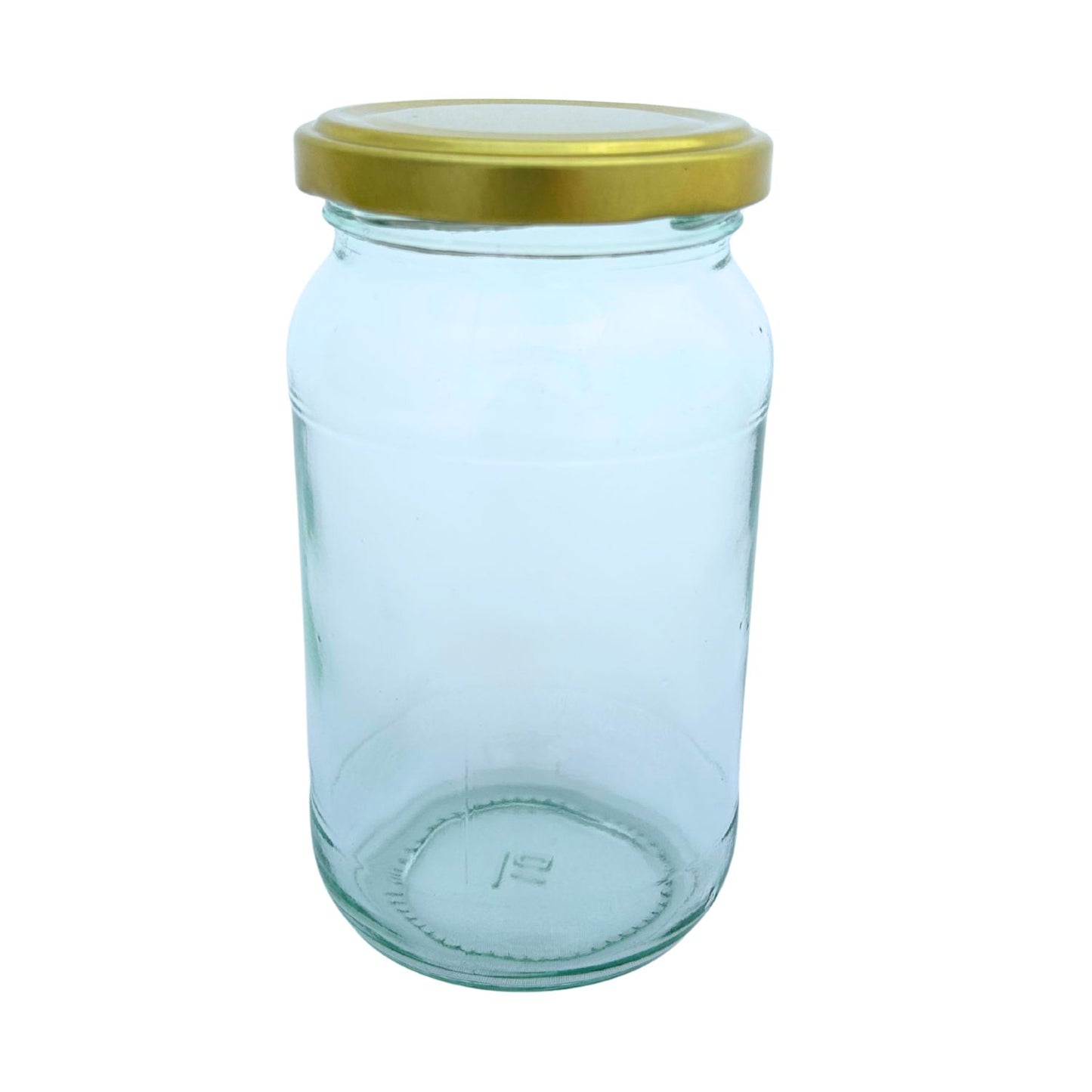 Bramley & Sage 1lb 375ml Round Glass Jars with Gold Twist-Off Lids – Select Quantity