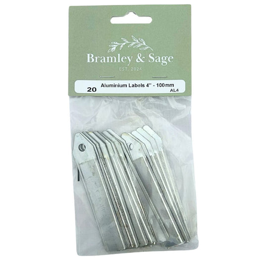 Bramley & Sage 4" 100mm Aluminium Labels (pack of 20)