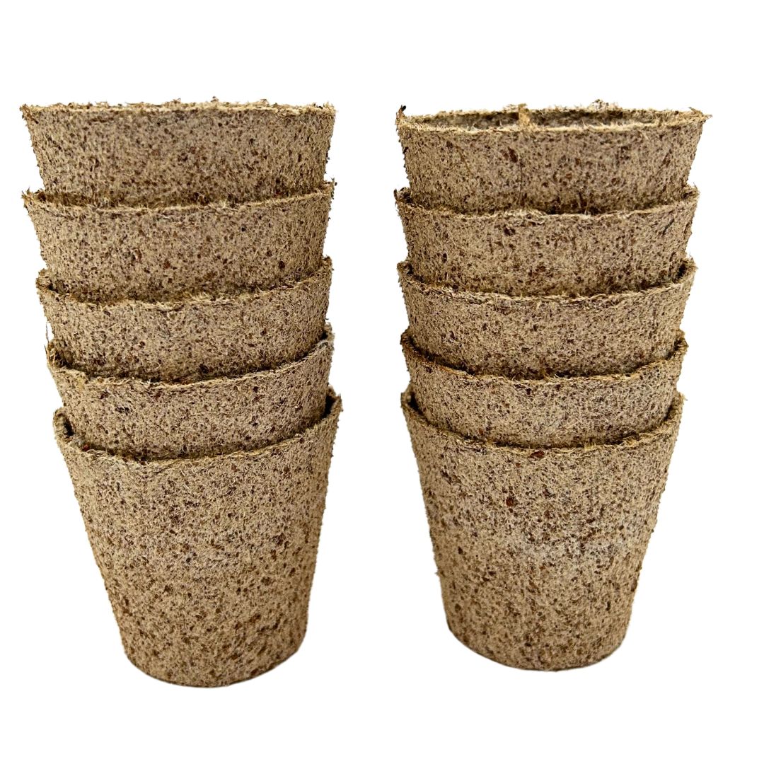 Bramley & Sage 6cm Round Peat-Free Fibre Jiffy Plant Pots (Pack of 50)
