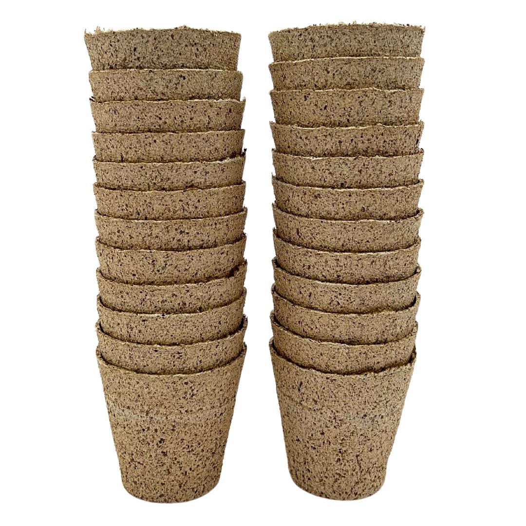 Bramley & Sage 8cm Round Peat-Free Fibre Jiffy Plant Pots (Pack of 50)