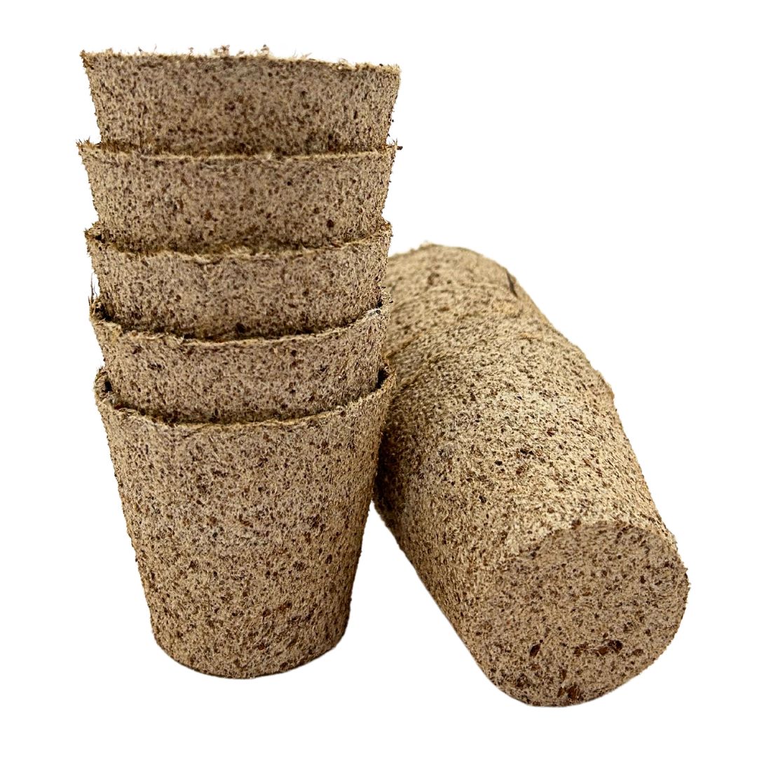 Bramley & Sage 6cm Round Peat-Free Fibre Jiffy Plant Pots (Pack of 50)