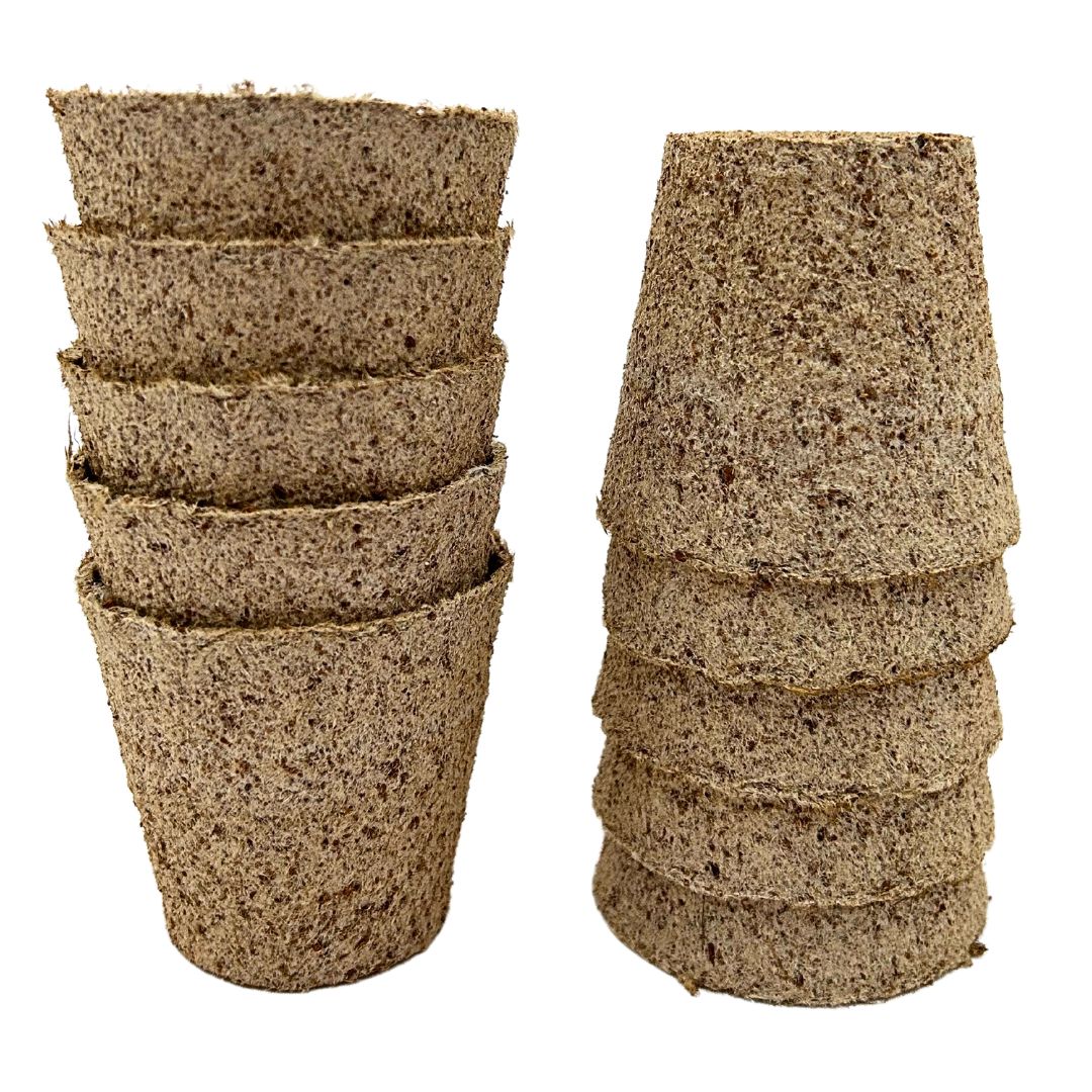 Bramley & Sage 6cm Round Peat-Free Fibre Jiffy Plant Pots (Pack of 50)