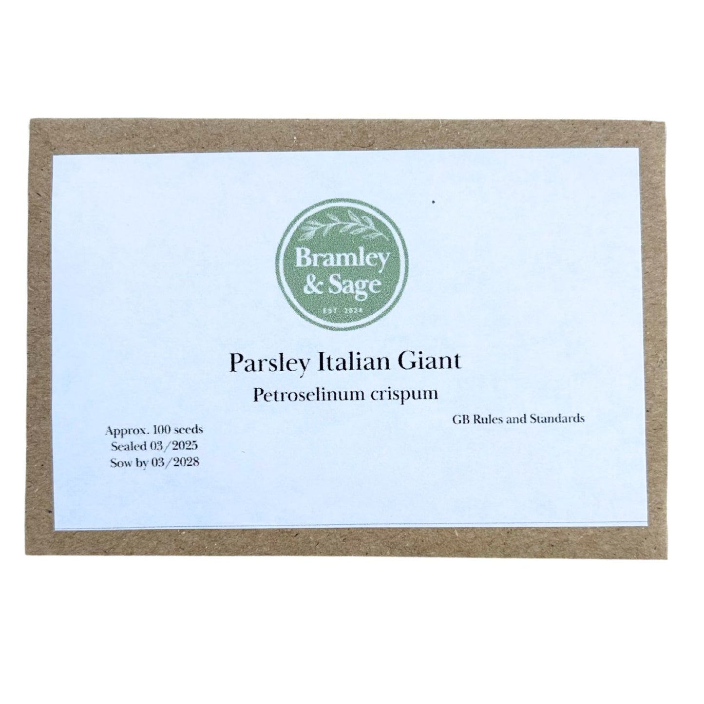 Bramley & Sage Italian Giant Leaf Parsley Seeds – approx. 100 seeds pp.