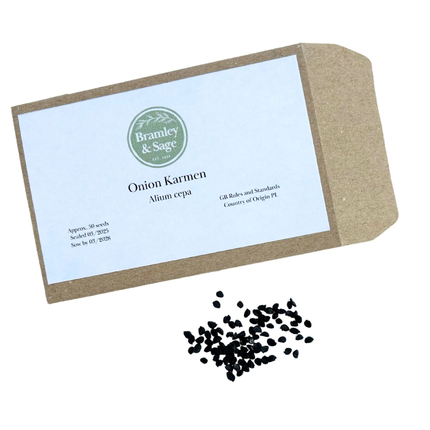 Bramley & Sage Karmen Red Bulbing Onion Seeds – approx. 50 seeds pp.