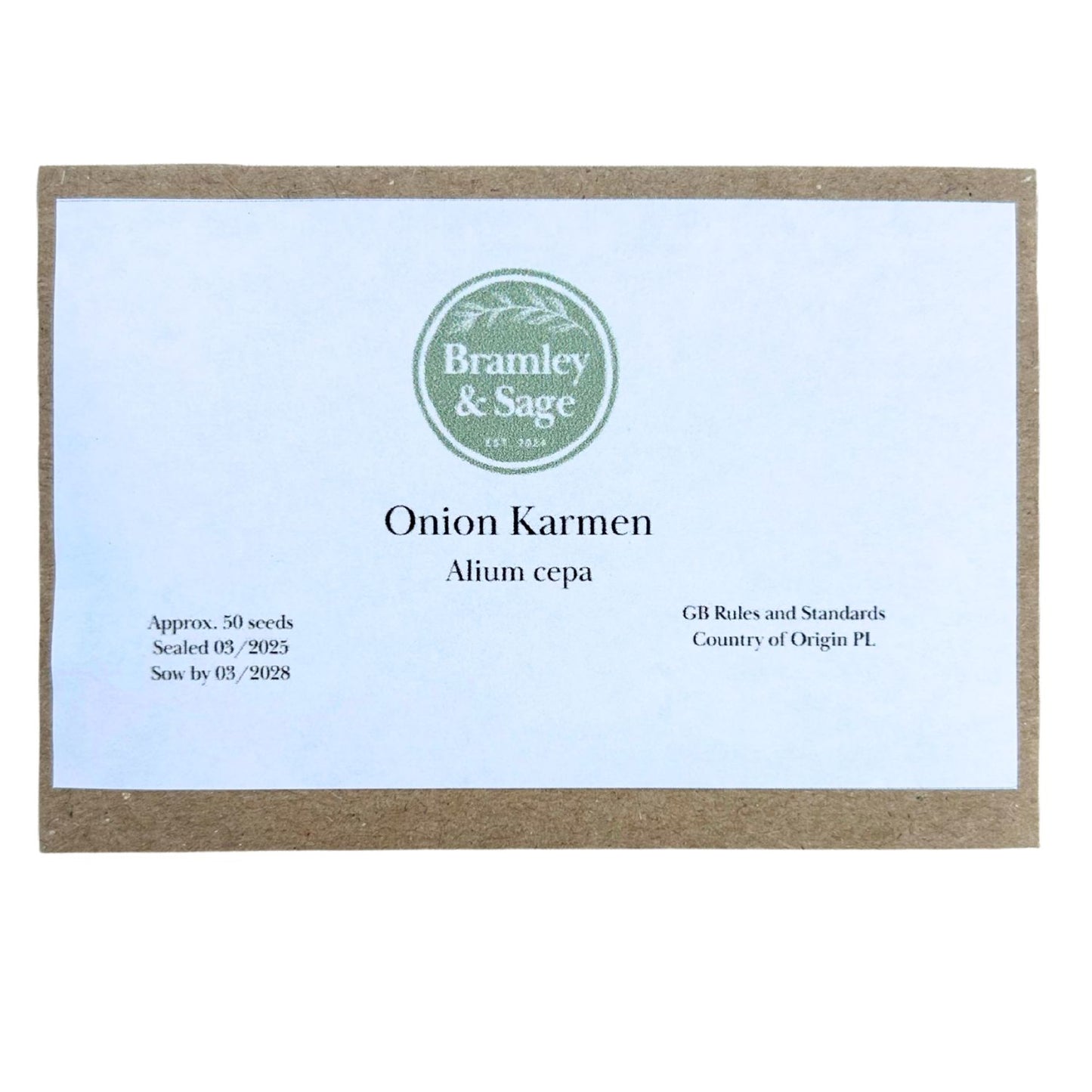 Bramley & Sage Karmen Red Bulbing Onion Seeds – approx. 50 seeds pp.