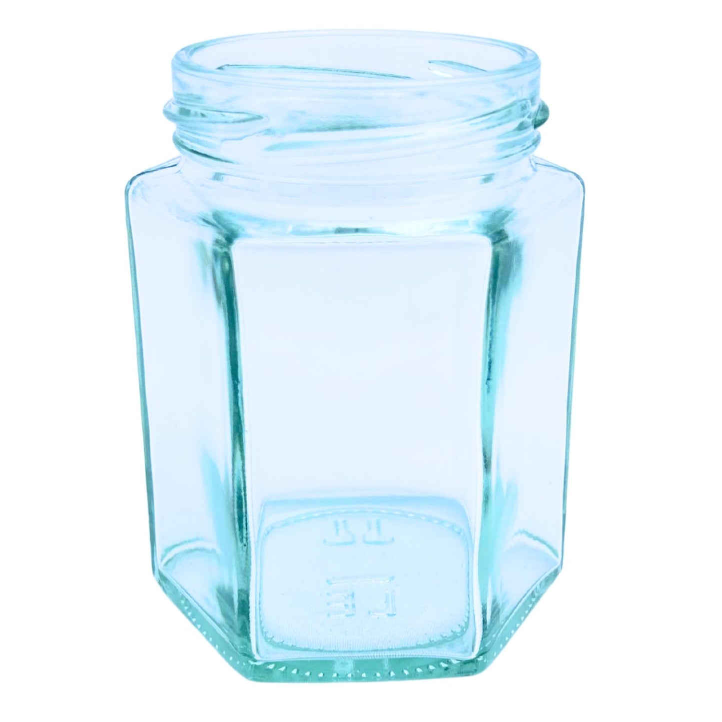Bramley & Sage 8oz 190ml Hexagonal Glass Jars with Gold Lids