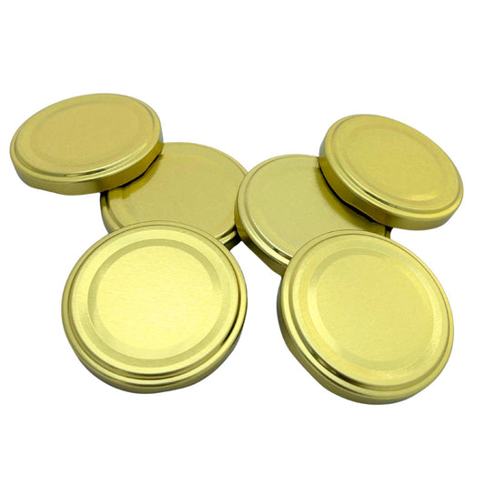 Bramley & Sage 63mm Gold Twist-Off Jam Jar Lids – Select Quantity