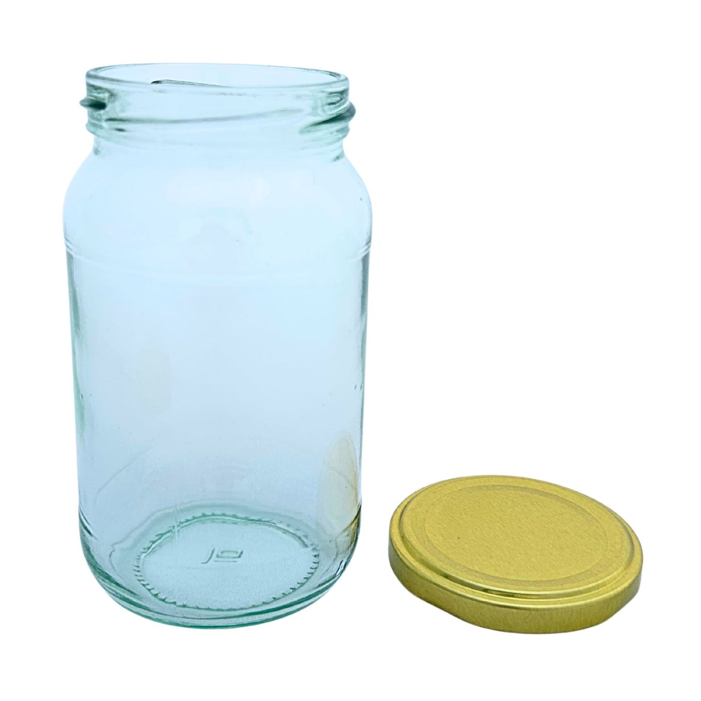 Bramley & Sage 1lb 375ml Round Glass Jars with Gold Twist-Off Lids – Select Quantity